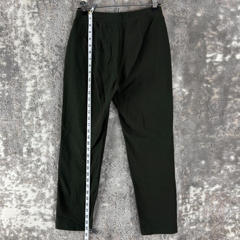 Eileen Fisher Petite Size PP Stretch Minimalist Straight Leg Pants Olive Green - Picture 2 of 9